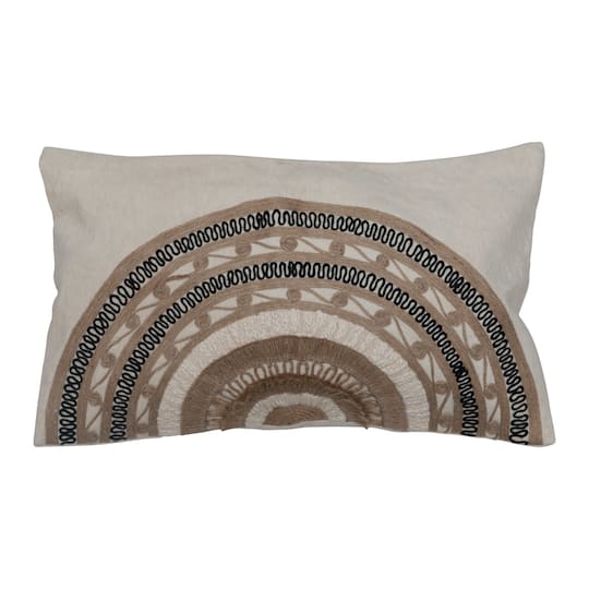 Hello Honey® Rustic Boho Sunrise Cotton & Linen Lumbar Pillow